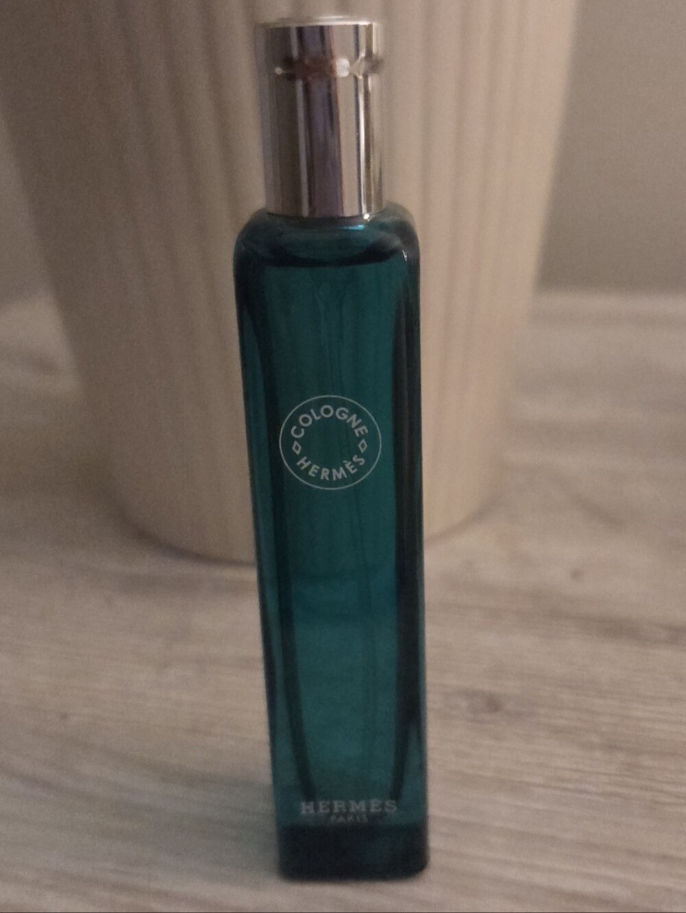 Herms Teal And Black Eau De Cologne Sample Bottle
